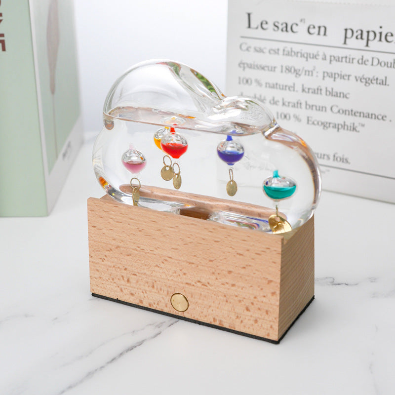 Cloud Galileo Thermometer Decoration Creative Weather Forecast Bottle