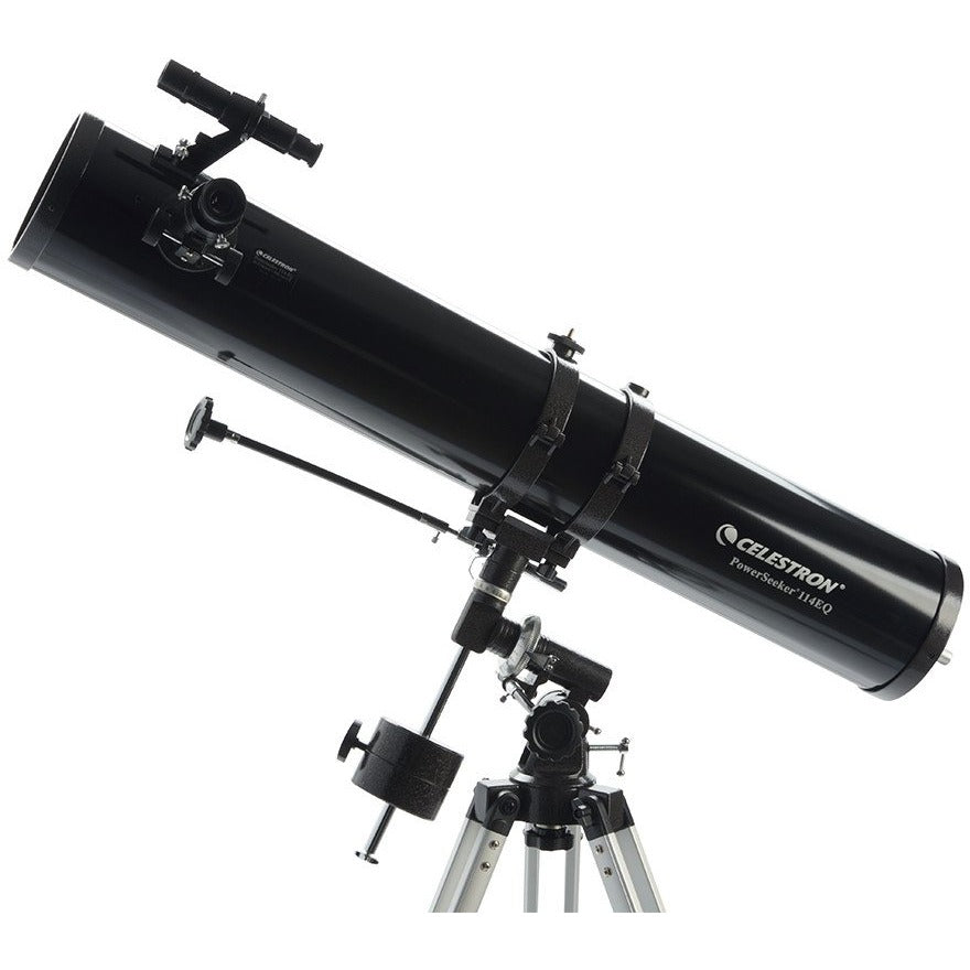 Celestron PowerSeeker 114EQ Newtonian reflector telescope on equatorial mount