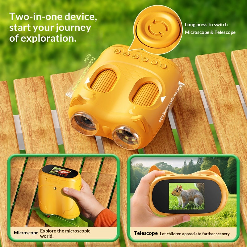 Kids Binocular Telescope & Microscope Set