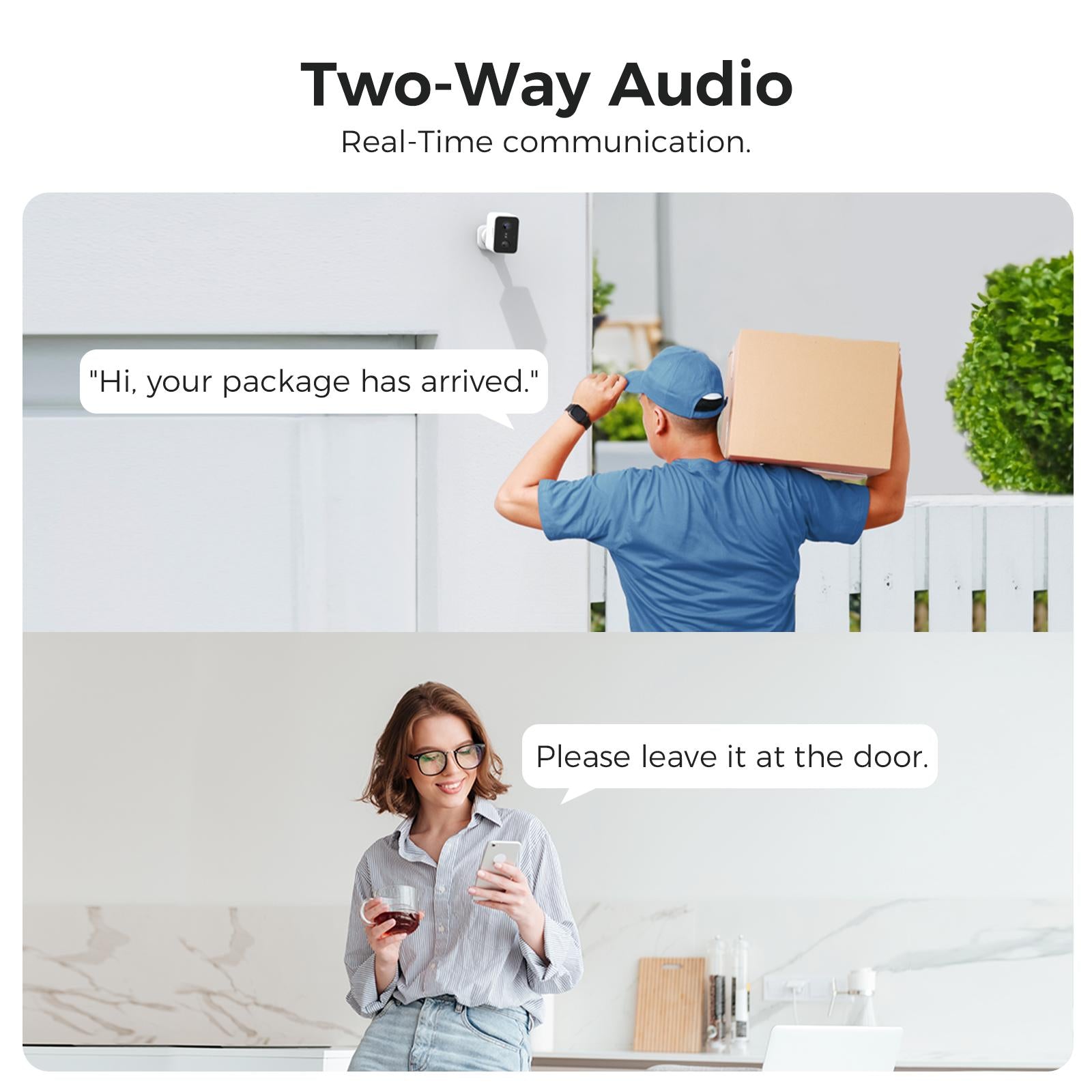 LNDU CL01 4K Wireless Security Camera 143 Degree Wide Angle Infrared Night Vision