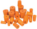 Assorted rubber stopper set 50-piece laboratory sizes 8-29mm solid