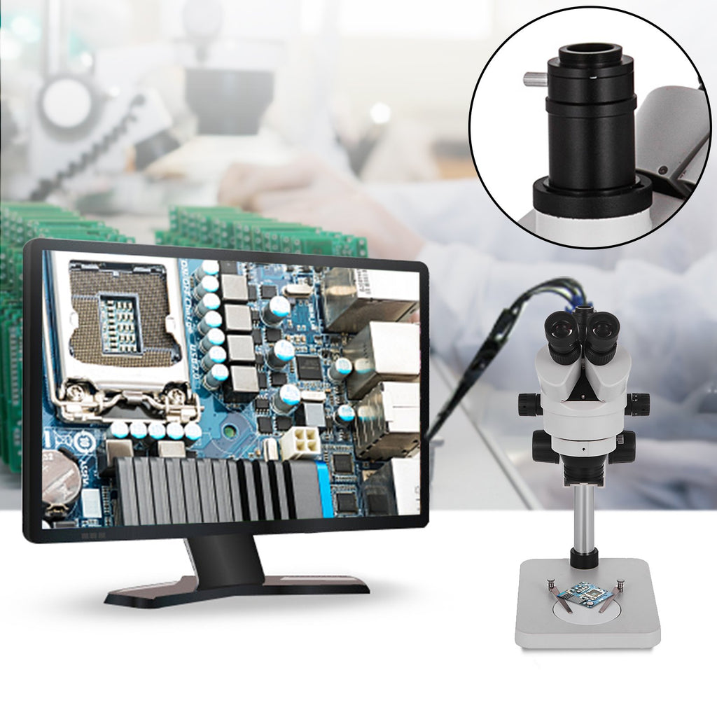 3.5x-90x Digital Zoom Stereo Microscope — Column Stand
