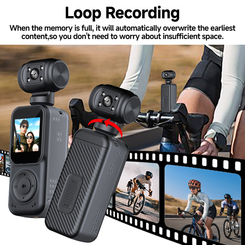 Panoramic Sports Camera Handheld DV Outdoor HD 4K Dual Lens Cycling Recorder Camera Pro Edition