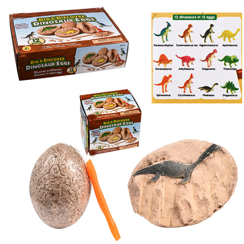 Dinosaur Fossil Dig Kit — Excavation Eggs for Kids
