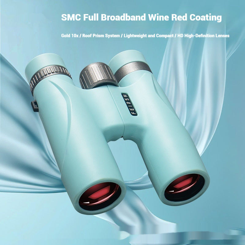 Wine Red Film Imaging Bright Binoculars