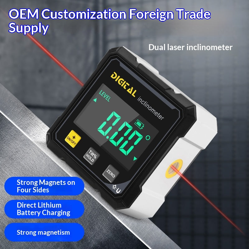 Dual-Laser Digital Inclinometer — High-Precision Level