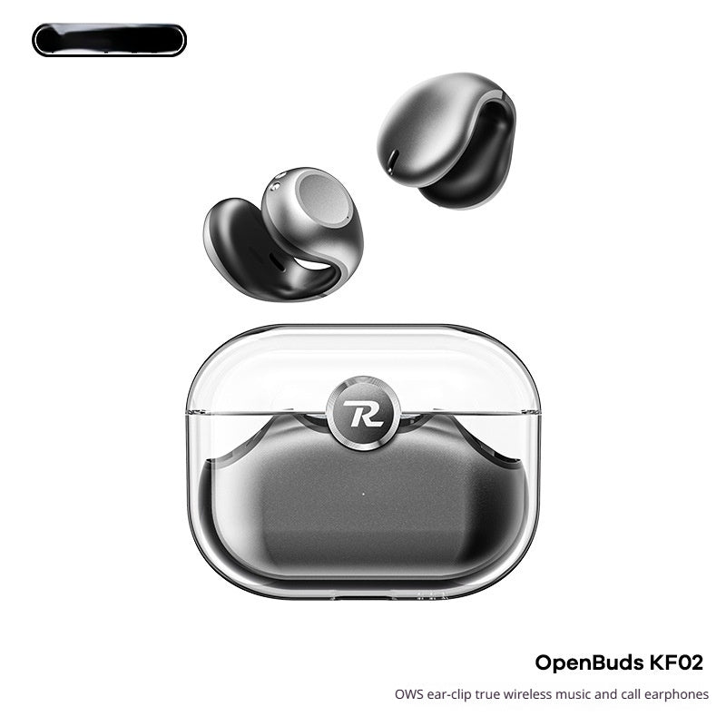 OpenBuds KF02 true wireless ear-clip earphones with charging case