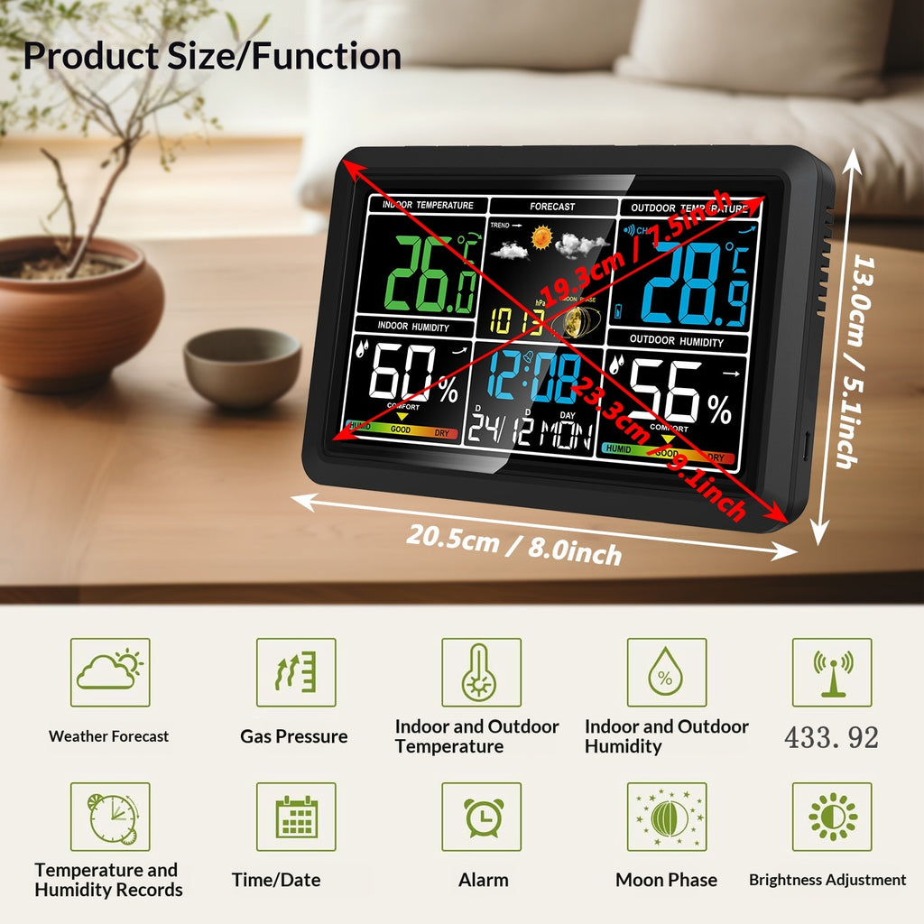 Electronic Thermometer Weather Forecast Clock