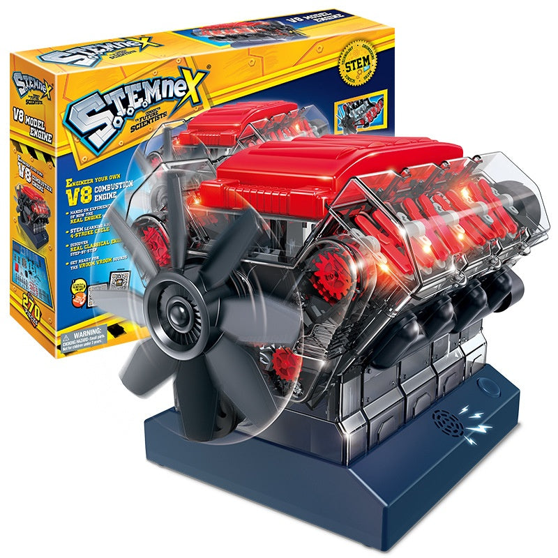Steam Science Experiment Engine V8 Engine Model