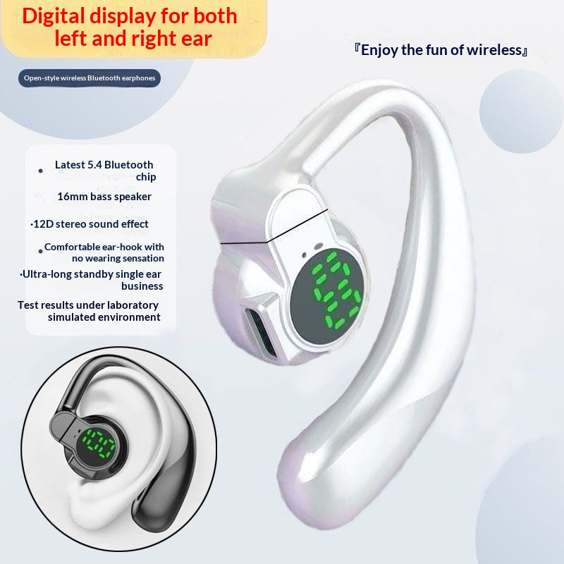 Open-Ear Wireless Sport Earphones — Bluetooth 5.3 Ear-Hook