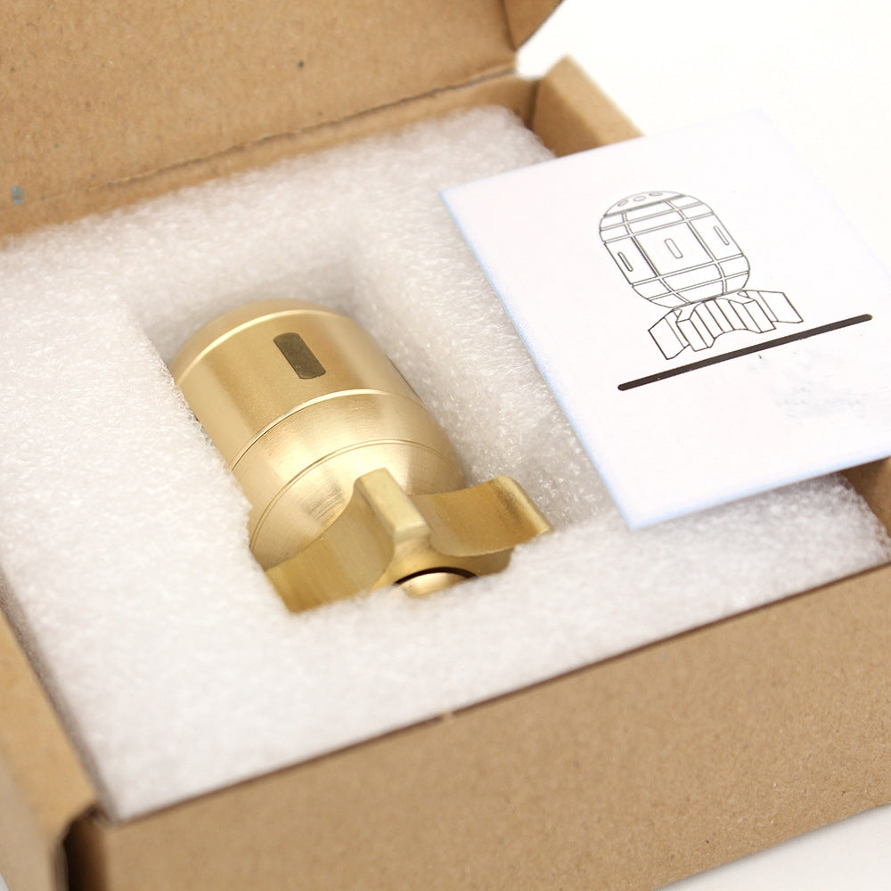 Brass Solid Rotary Fingertip Gyroscope — Stress Relief