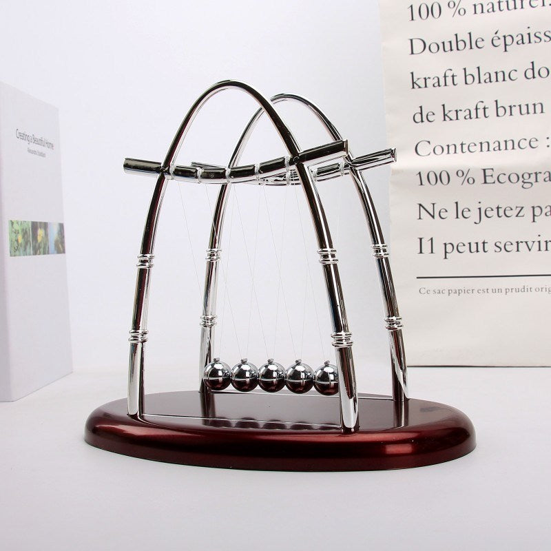 Newton's Cradle Square Frame — Perpetual Motion Desk Toy
