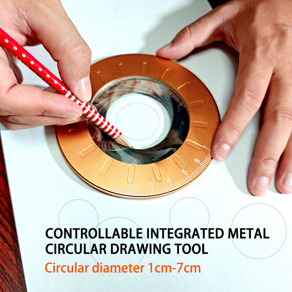 Metal Rotary Compass Transfer Printing Ruler Mask