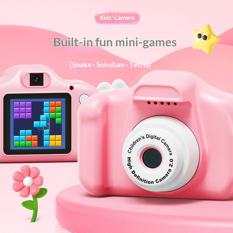 Retro Digital Camera Blue Pink