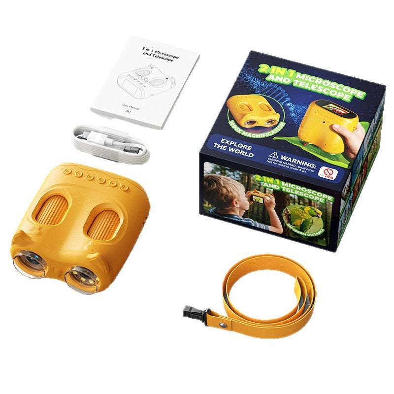 Kids Binocular Telescope & Microscope Set