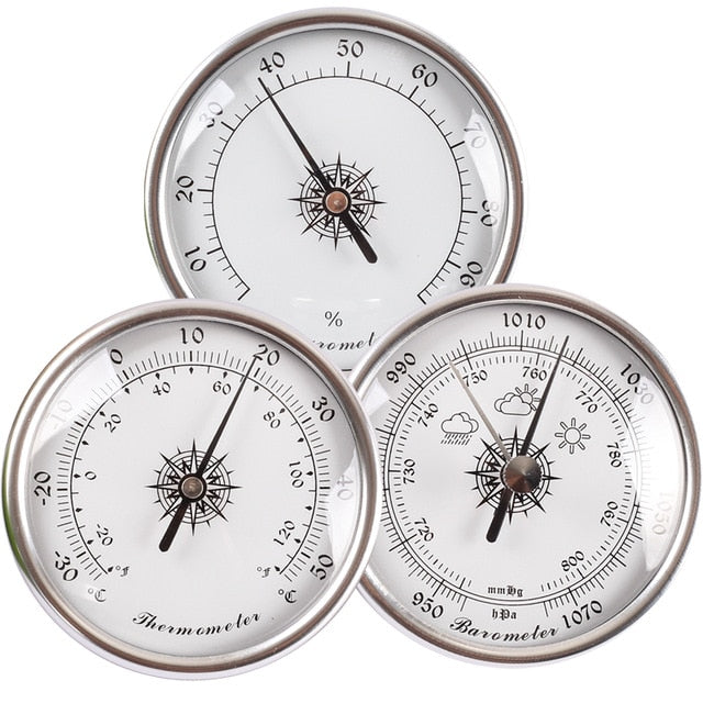 3-in-1 Barometer, Hygrometer, Thermometer Set 72mm