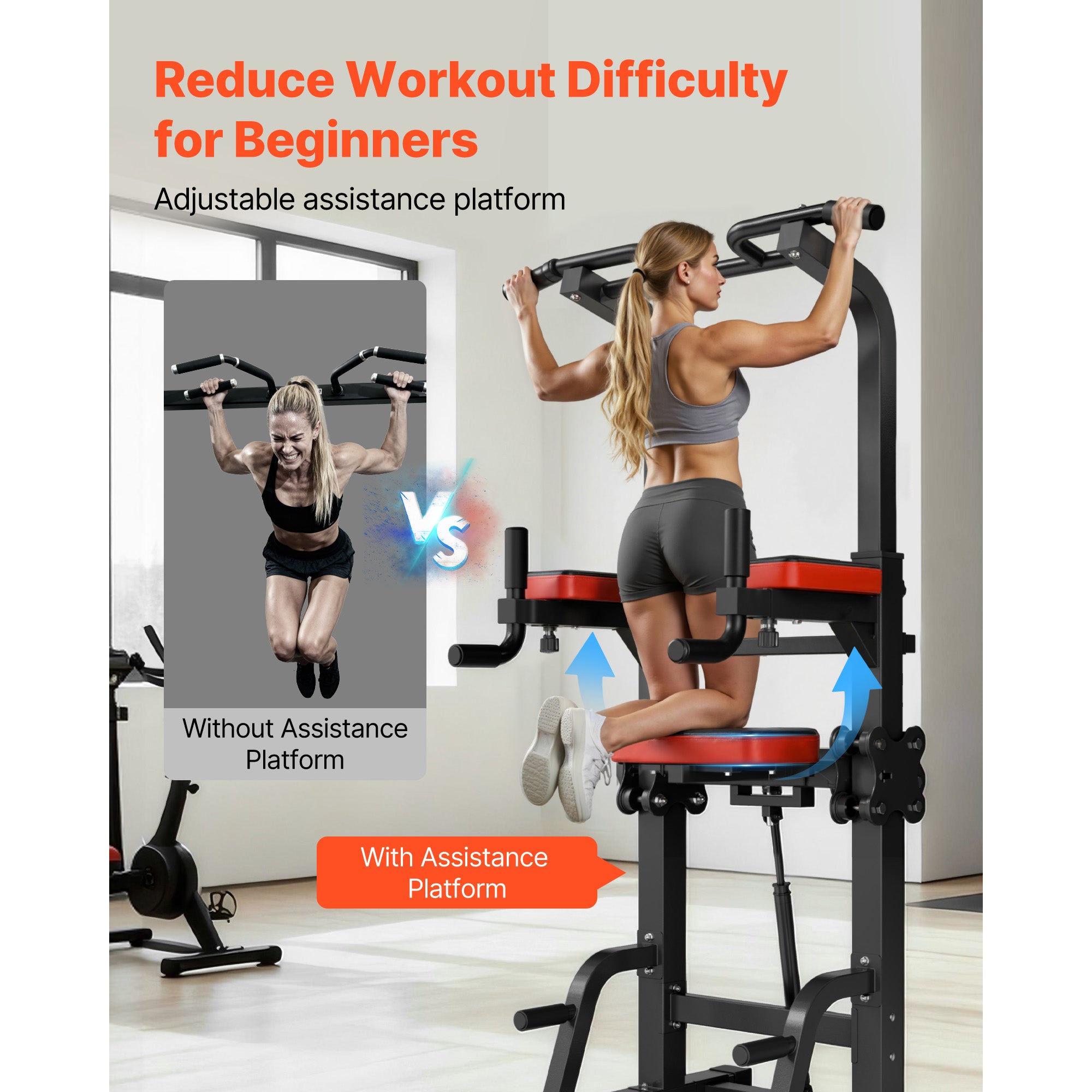 Pull Up Bar Power Tower Dip Station