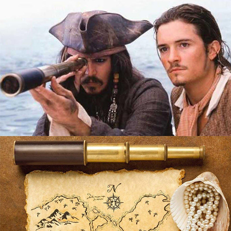25x30 Retro Pirate Telescope Retractable Folding
