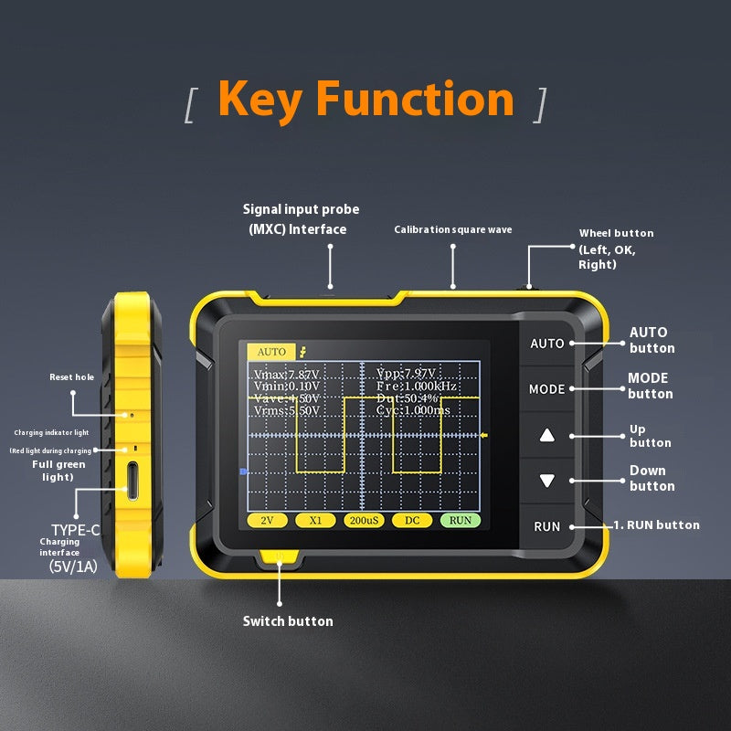 Portable Digital Oscilloscope Handheld Small