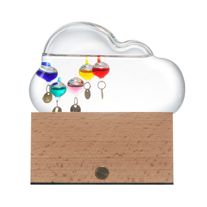 Cloud Galileo Thermometer Decoration Creative Weather Forecast Bottle