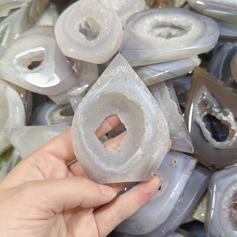 Crystal Column Polished Agate Raw Stone Ore Single-pointed Tetragonal Prism