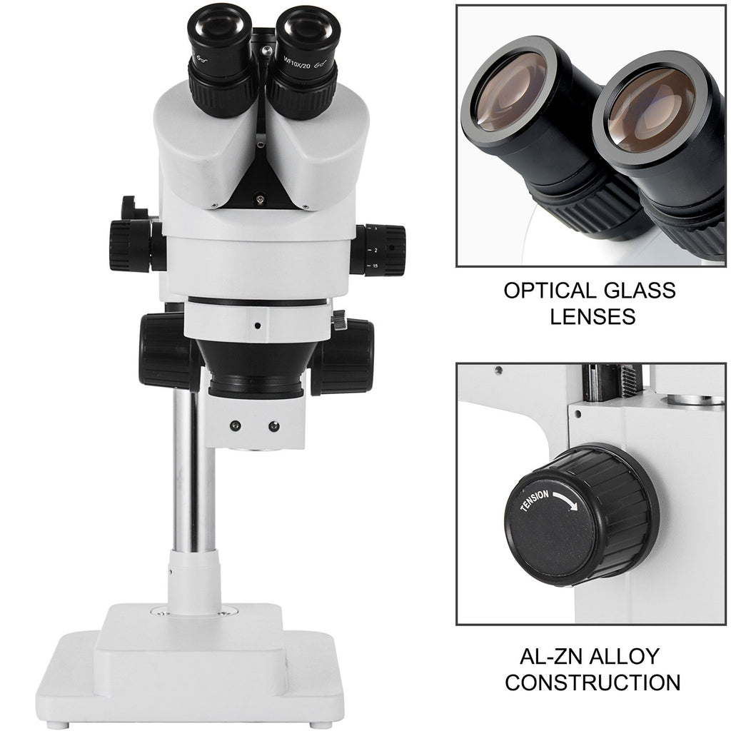 3.5x-90x Simul-Focal Trinocular Stereo Microscope