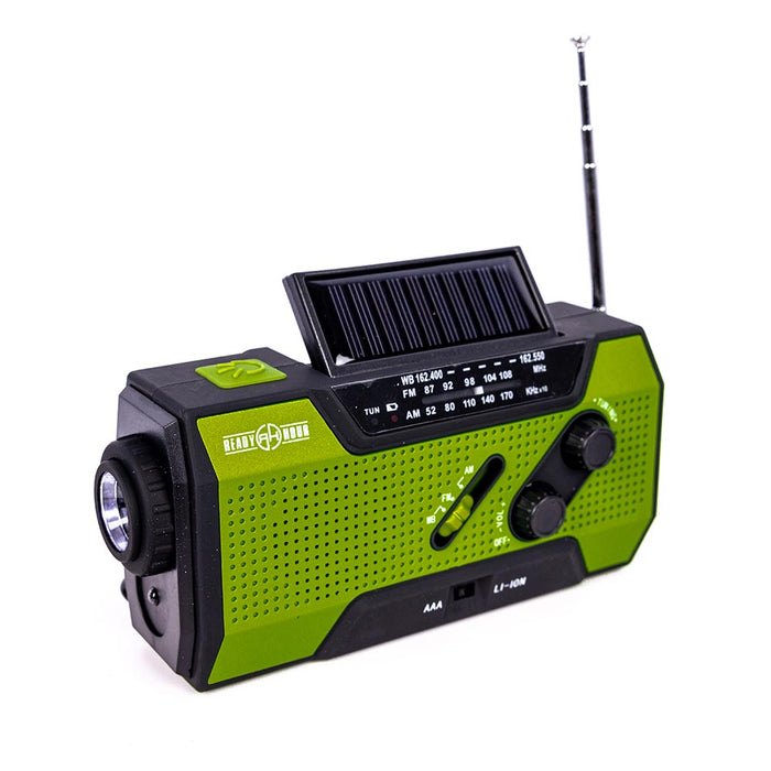 Emergency Hand Crank Solar Radio — AM/FM/NOAA Weather Band