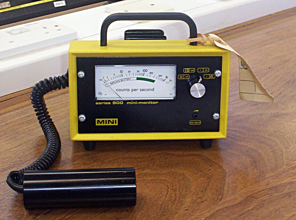 Professional Geiger counter radiation detector with probe for measuring ionizing radiation
