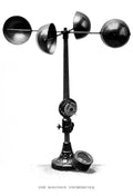 Digital anemometer measuring wind speed temperature and humidity