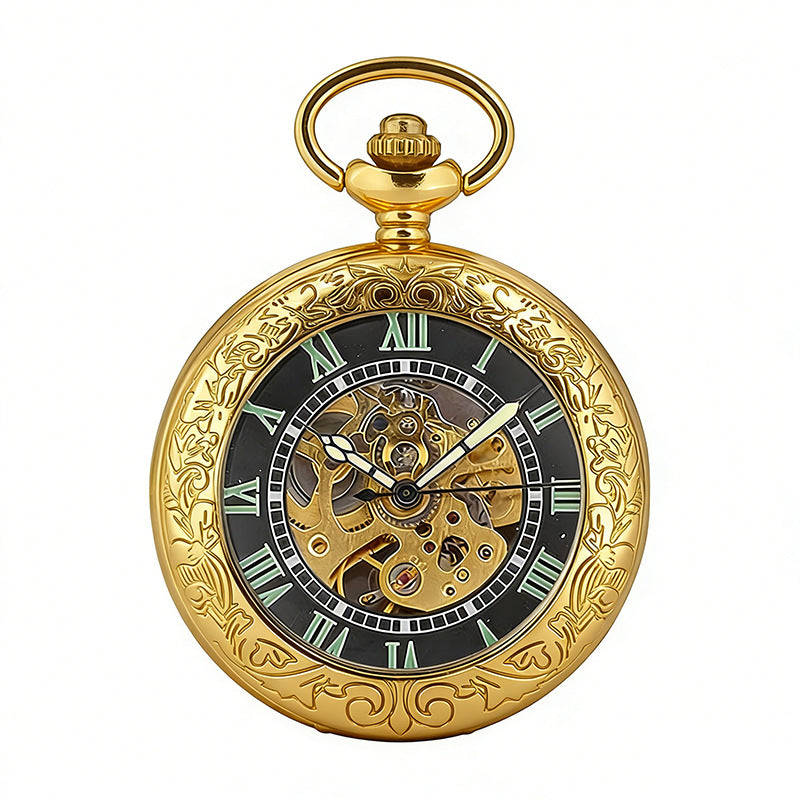 Carved Magnifying Lens Mechanical Luminous Watch