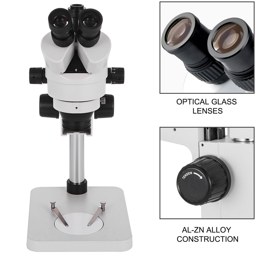 3.5x-90x Digital Zoom Stereo Microscope — Column Stand