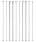 Glass stirring rod set 10-piece borosilicate 11.8 inch button ends
