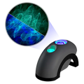 Galaxy star projector casting green and blue aurora nebula light effects