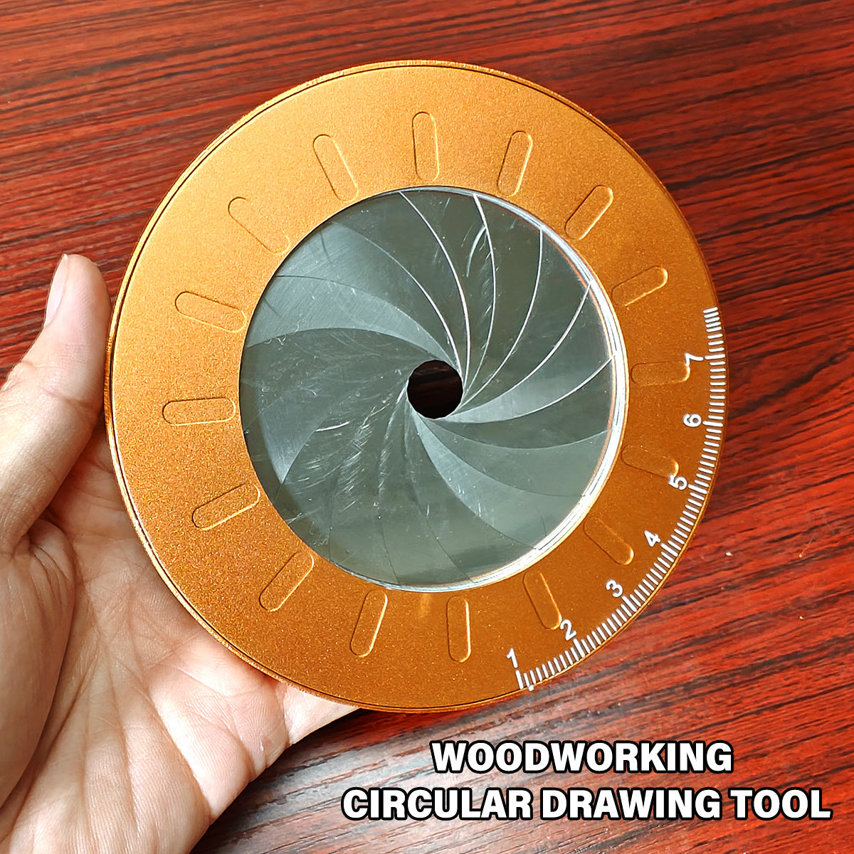 Metal Rotary Compass Transfer Printing Ruler Mask