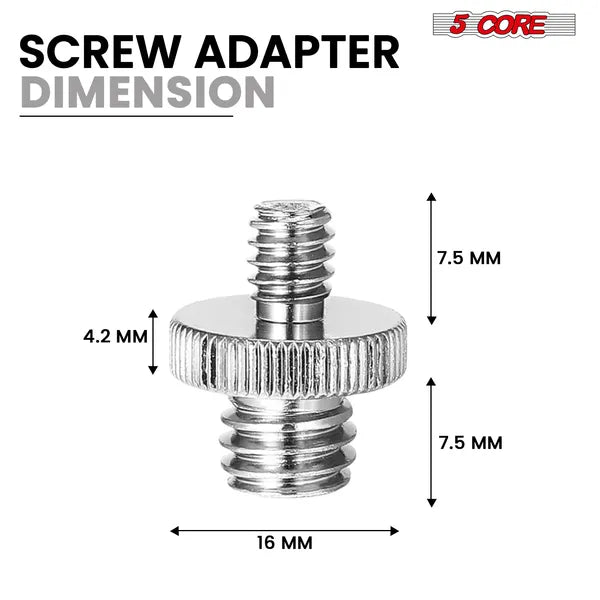 Camera Mount Tripod Screw Adapter Set 5Pcs