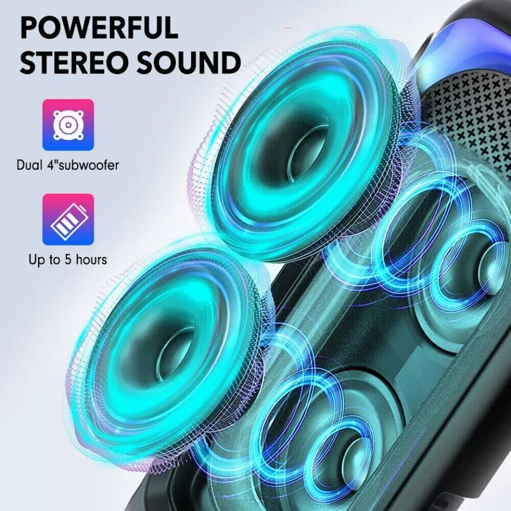 High Bass RGB Bluetooth Speaker — TWS Portable Subwoofer