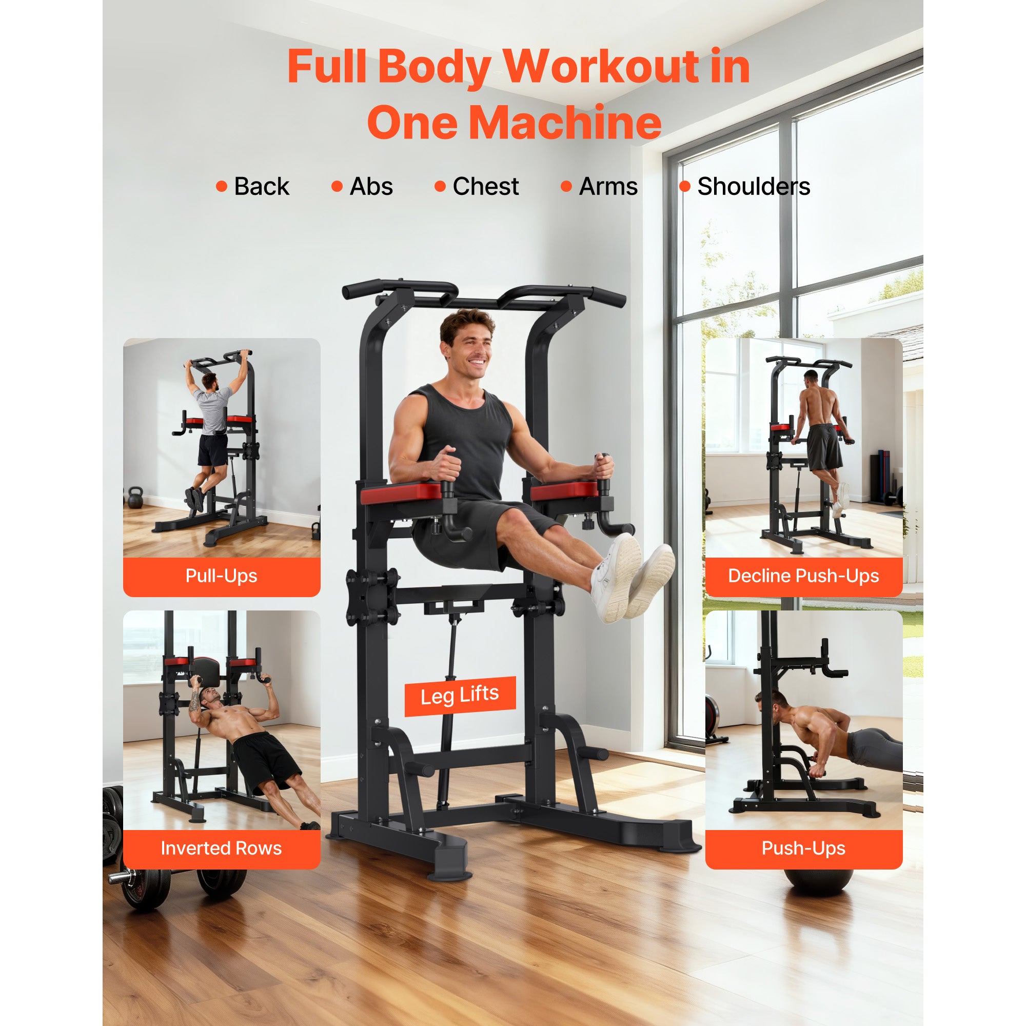 Pull Up Bar Power Tower Dip Station