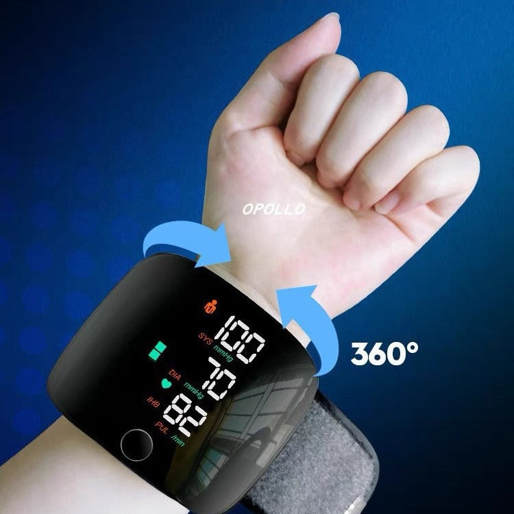 Wrist Sphygmomanometer Rechargeable Blood Pressure Meter