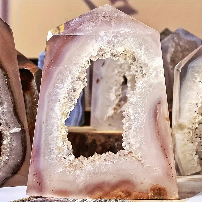 Crystal Column Polished Agate Raw Stone Ore Single-pointed Tetragonal Prism