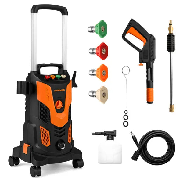 2300 PSI High-Power Electric Pressure Washer 1900W Orange