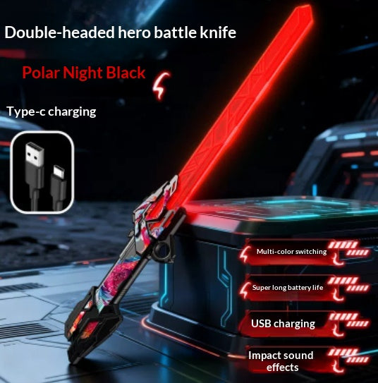 Dual-Blade Telescopic Lightsaber Kids Toy
