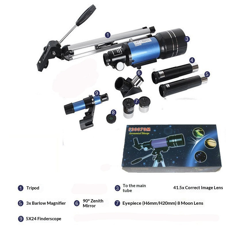 F30070M HD Astronomical Telescope — 70mm Aperture