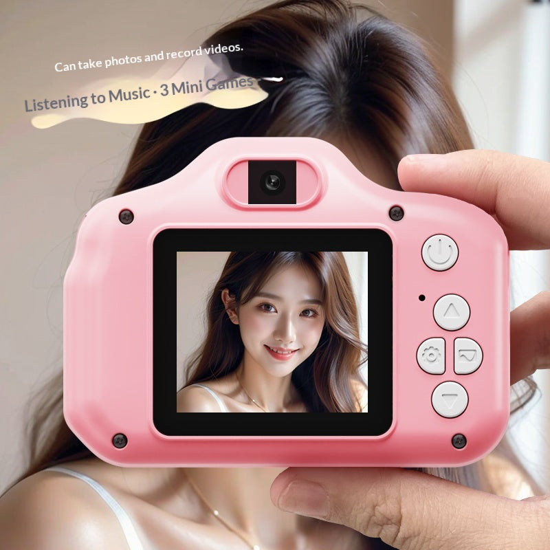 Retro Digital Camera Blue Pink