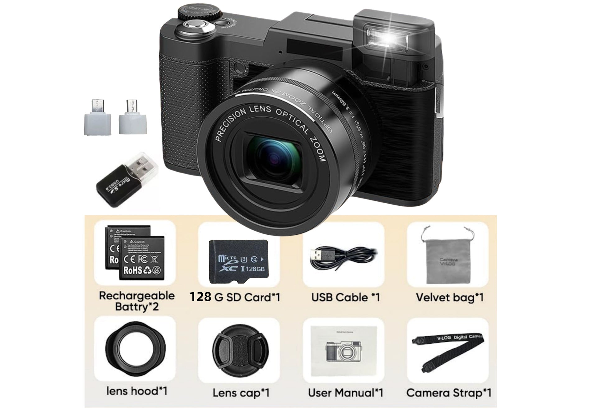 English language Version Of A High definition Digital Camera With 5x Optical Zoom