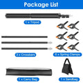 6.5x8.5FT T-Shape Photo Video Backdrop Stand Heavy Duty Background Stand Adjustable Photography Backdrop