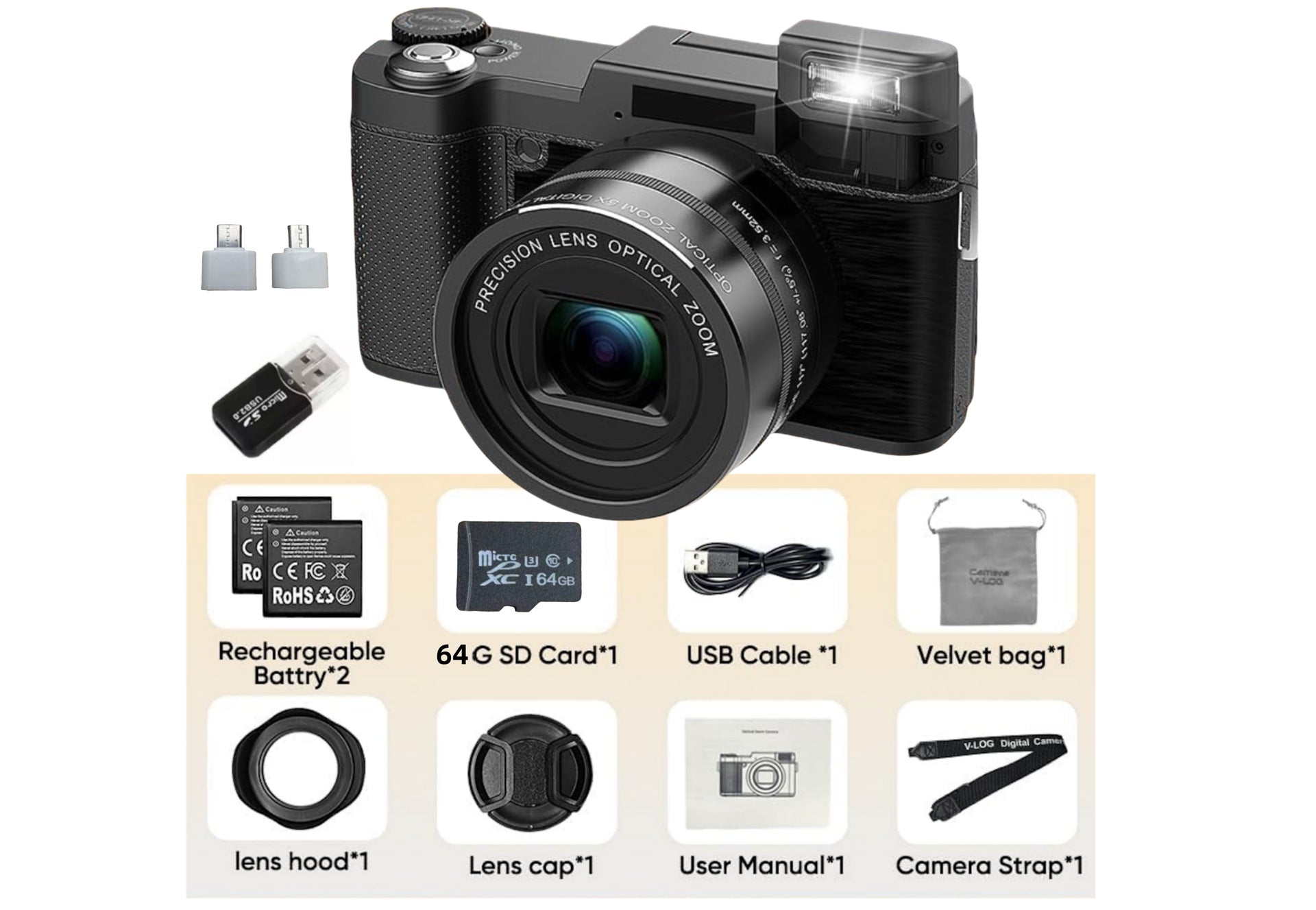 English language Version Of A High definition Digital Camera With 5x Optical Zoom