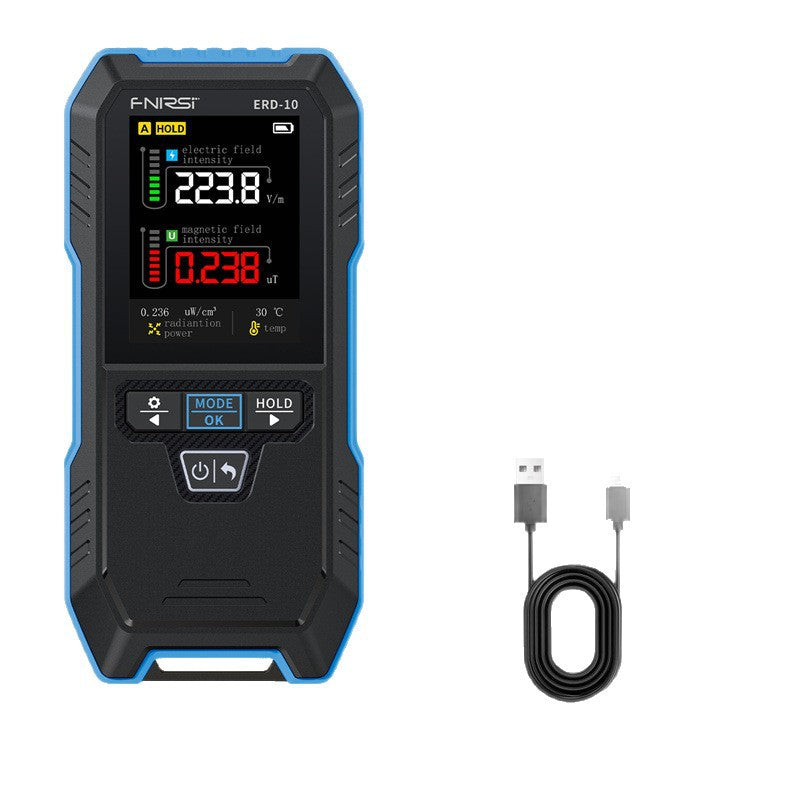 FNIRSI ERD-10 electromagnetic radiation detector front display