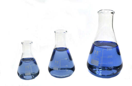 Erlenmeyer flask set borosilicate glass 100ml 250ml 500ml